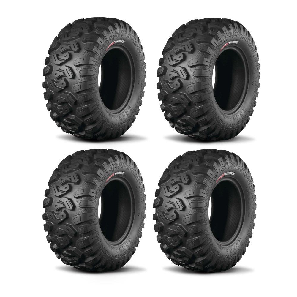 Kenda Set of Two K3201 Mastodon HT Tires (8 Ply) [28x9R-14] And Two (8 Ply) [28x10R-14] Tires
