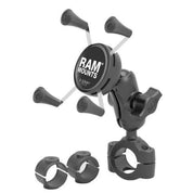 Ram Mounts Torque Handlebar/Rail Mount with X-Grip Cradle 3.4"-1" Black - RAM-B-408-75-1-A-UN7U