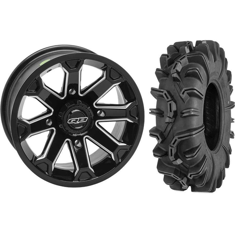 Set of 2 Mounted Wheel and Tire Kit Wheel: 15x7 4+3 4/156 Tire: 32x10-15 6 Ply