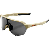100% S2 Sunglasses Soft Tact Quicksand with Smoked Lens - 61003-104-57