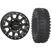 Set of 2 Mounted Wheel and Tire Kit Wheel: 14x7 5+2 4/137 Tire: 32x10-14 8 Ply