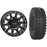 Set of 2 Mounted Wheel and Tire Kit Wheel: 14x7 5+2 4/137 Tire: 32x10-14 8 Ply
