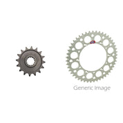 Front Steel & Rear Aluminum Sprocket Kit for KAWASAKI Ninja ZX-6R 2007-2012