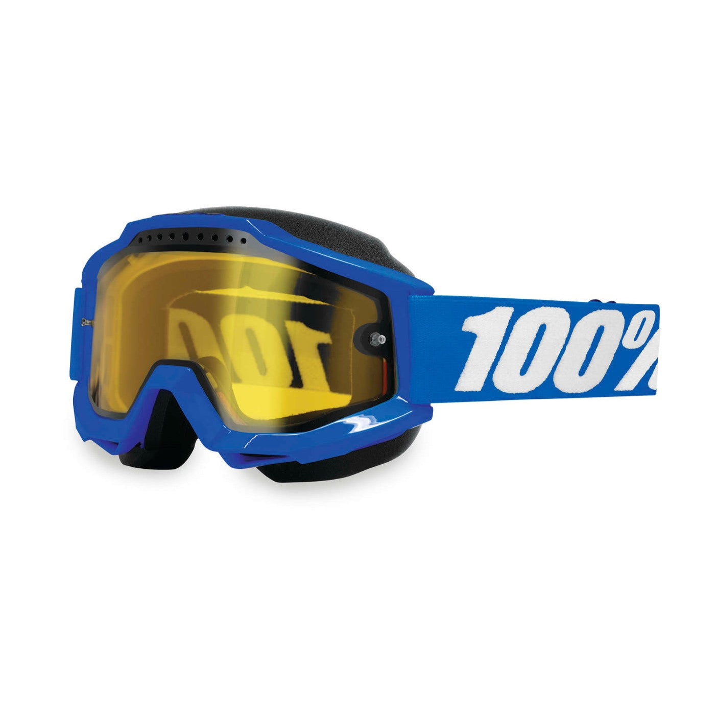 100% Gen1 Accuri Snow Goggles Reflex Blue with Yellow Lens - 50203-002-02
