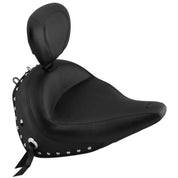Mustang Wide Solo Seat With Backrest Studded Black For 79913