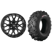 Set of 2 Mounted Wheel and Tire Kit Wheel: 14x7 4+3 4/156 Tire: 26x11-14 8 Ply