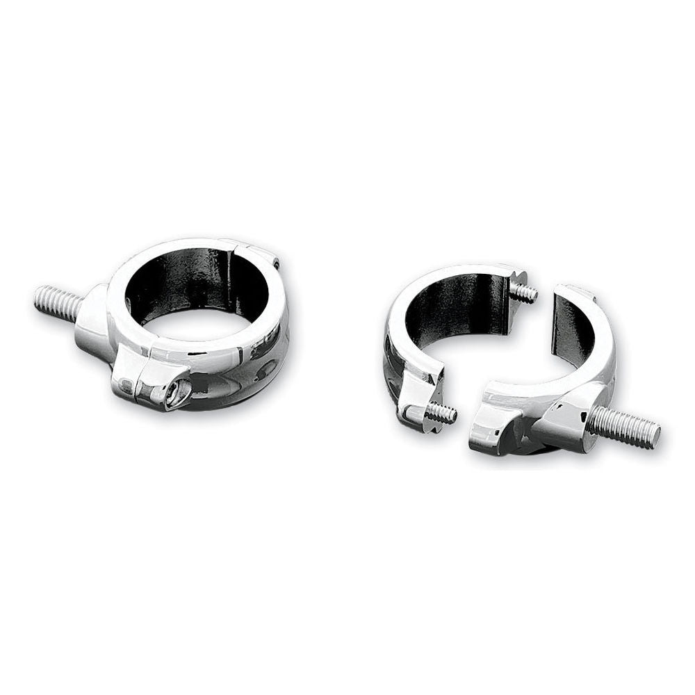 KURYAKYN STURDY CHROME UNIVERSAL 2 PIECE FORK MOUNTS FOR 54 TO 58 MM FORK TUBES