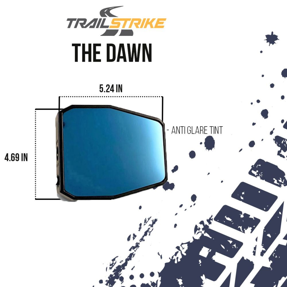 Trailstrike Dawn V1 Aluminum Universal Sideview Mirror For UTV with LED Light