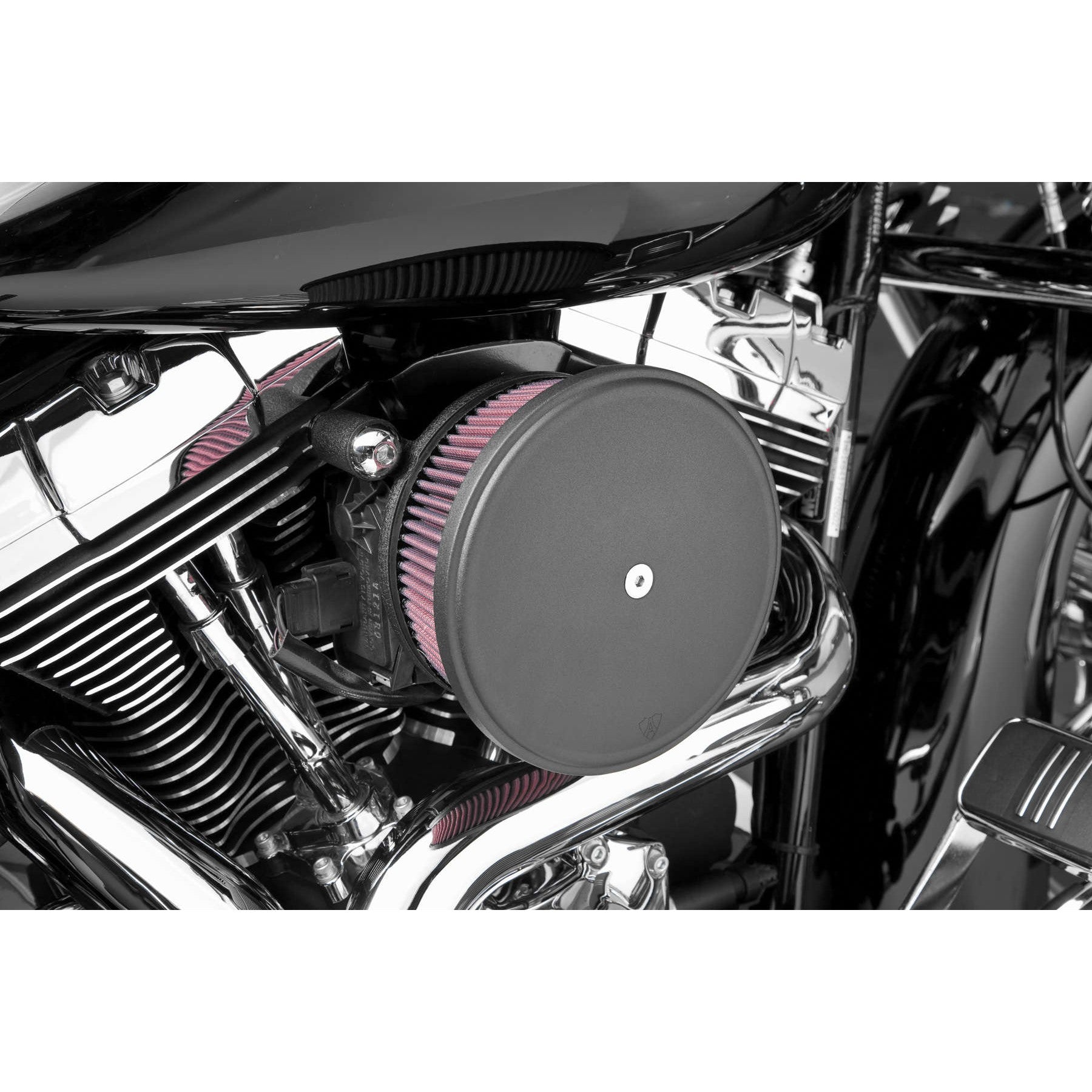 Harley FLHT Std 08-09Big Sucker Stage 2 Air Cleaner w/Cvr Std Blk by Arlen Ness