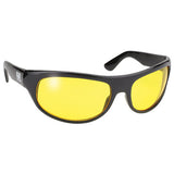 Pacific Coast 20712 Pacific Coast Wrap Sunglasses - Black Frame - Yellow Lens