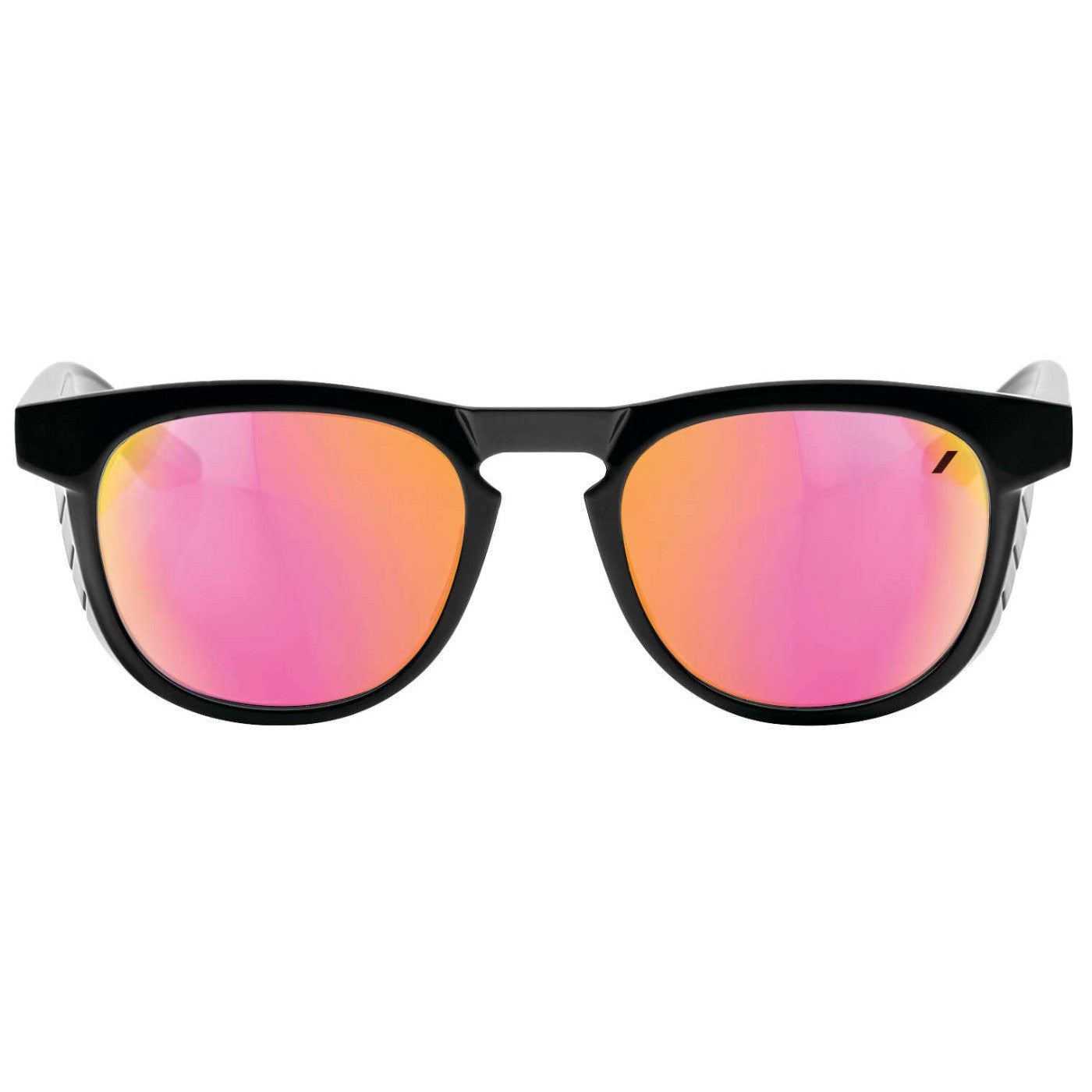 100% Slent Sunglasses Polished Black with Purple Multilayer Mirror Lens - 61035-001-72