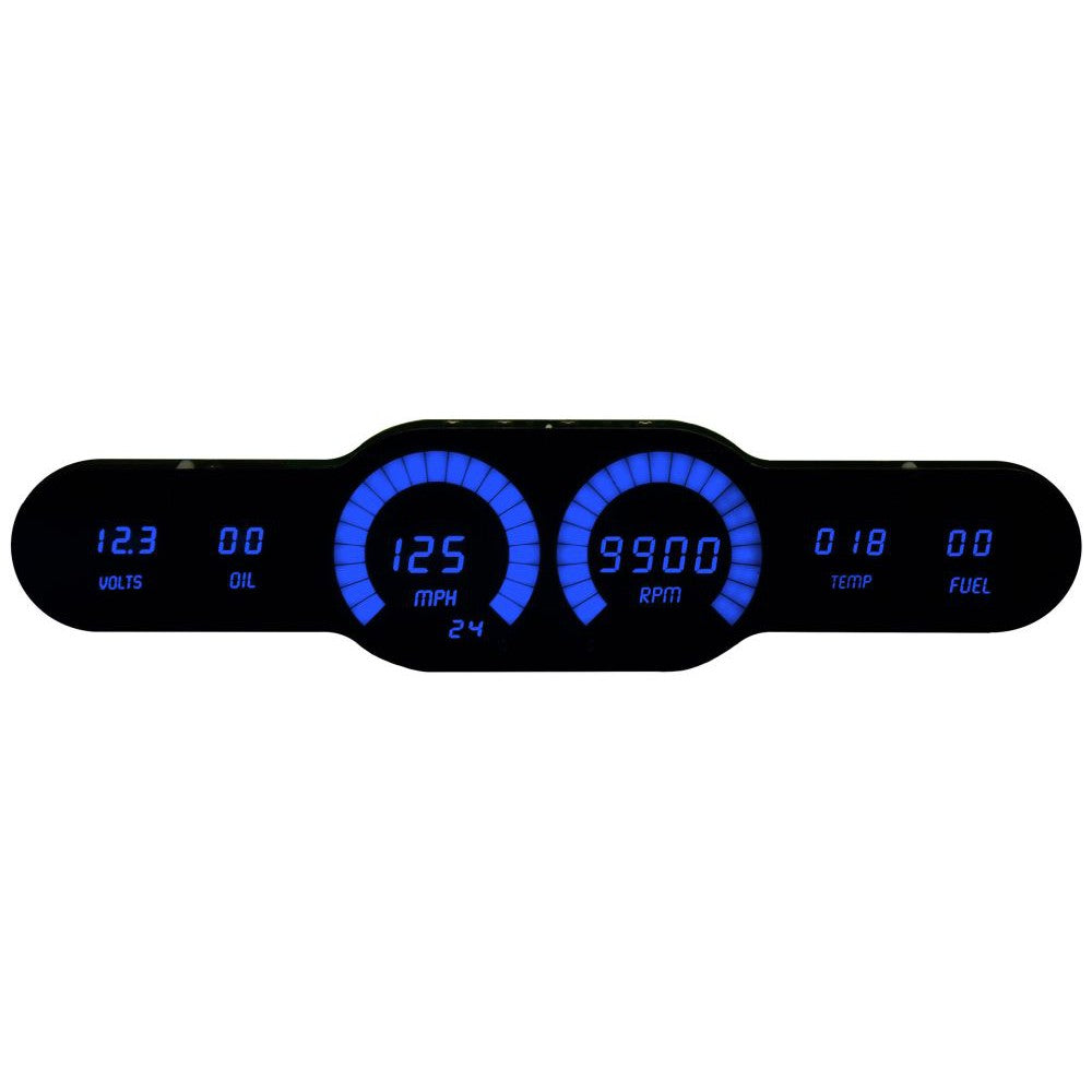 Intellitronix 6 Gauge Bar Sweep Digital Universal Panel DP10004 - Blue