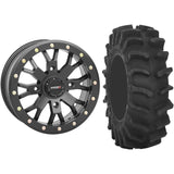 Set of 2 Mounted Wheel and Tire Kit Wheel: 14x7 4+3 4/156 Tire: 30x10-14 8 Ply