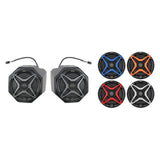 SSV Works Front 6.5" Speaker Pods With Orange Grilles For Polaris General 1000 16-22