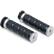 Kuryakyn Dillinger Grips for V-Twin Dual Cable Silver