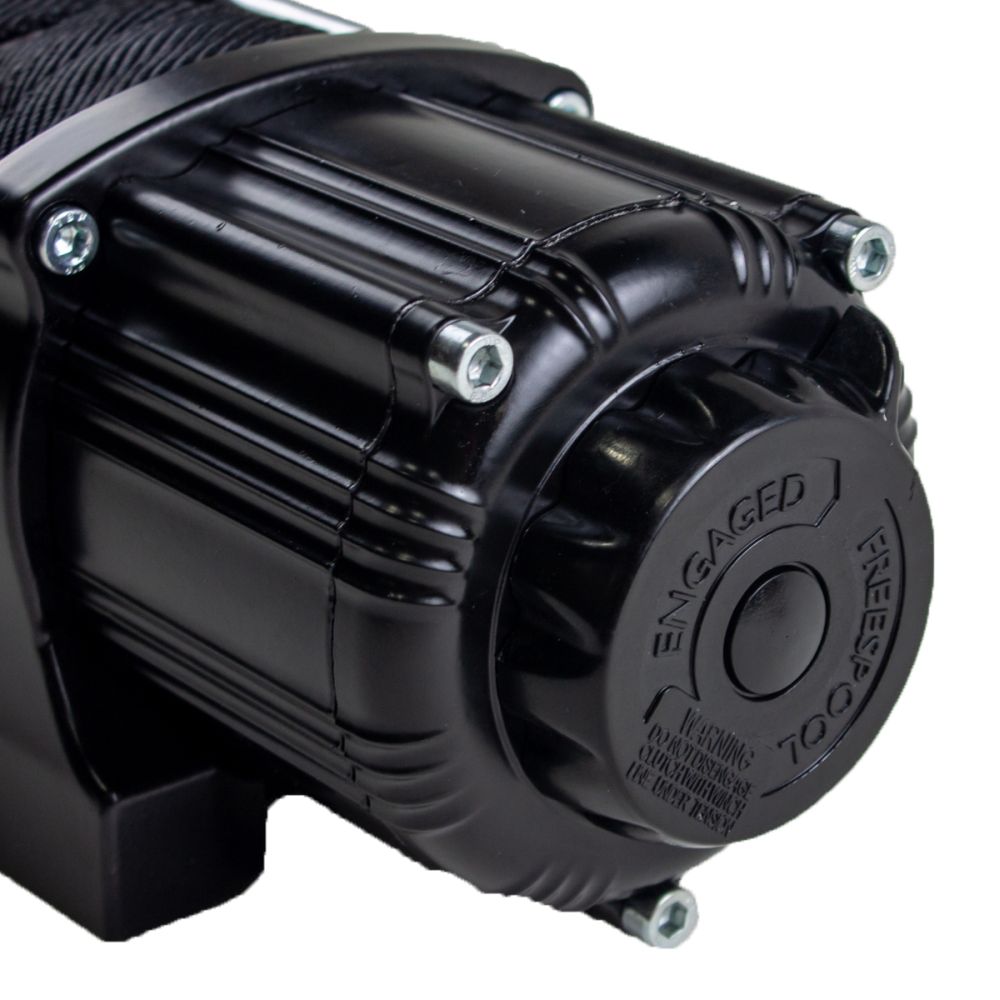 Viper Midnight ATV Winch Kit 4500 lb With 50 Feet Black Synthetic Rope With Mount