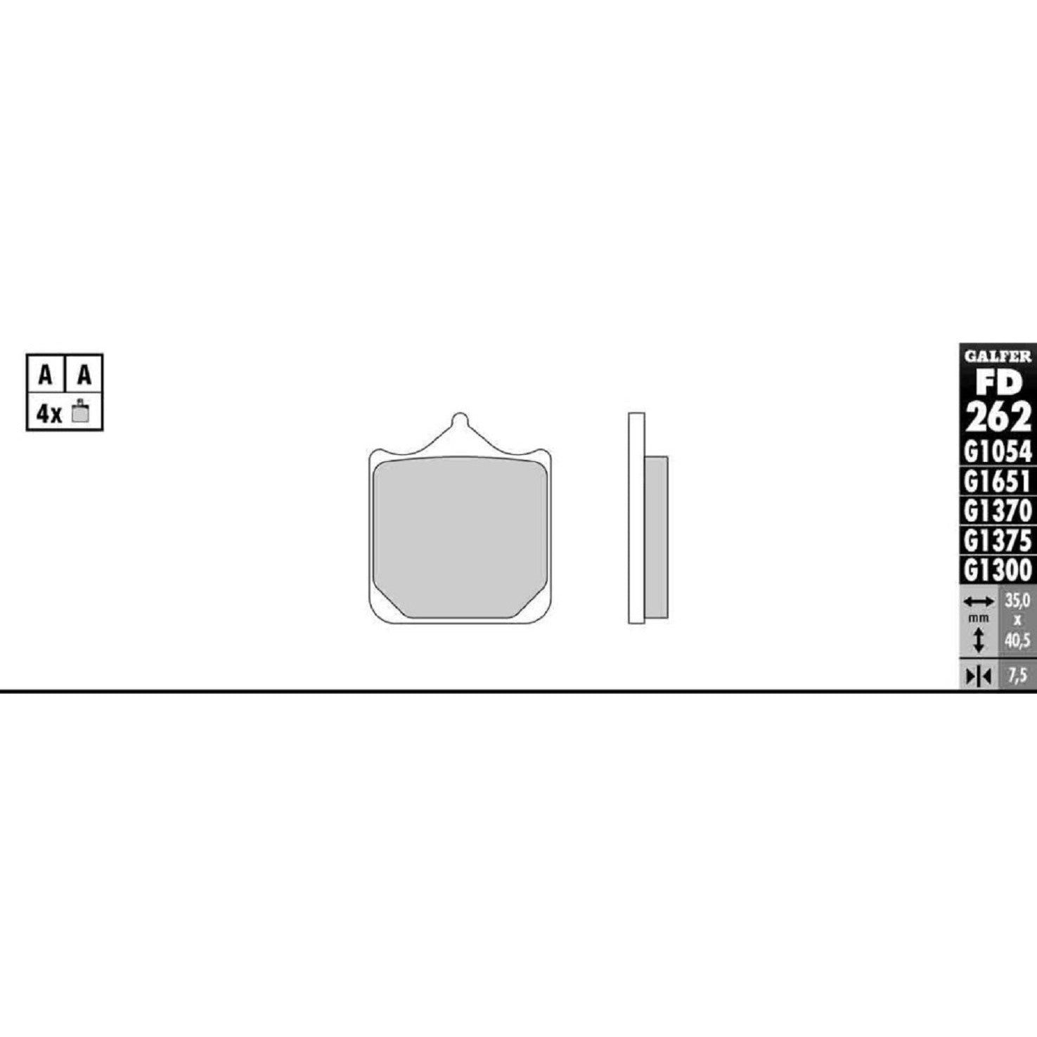 GALFER Carbon Ceramic Brake Pads Front for DUCATI 999S 2002-2004