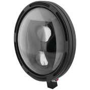 Highsider 7" LED Adaptive Headlight R-1, Bottom Mount Black - 223-257