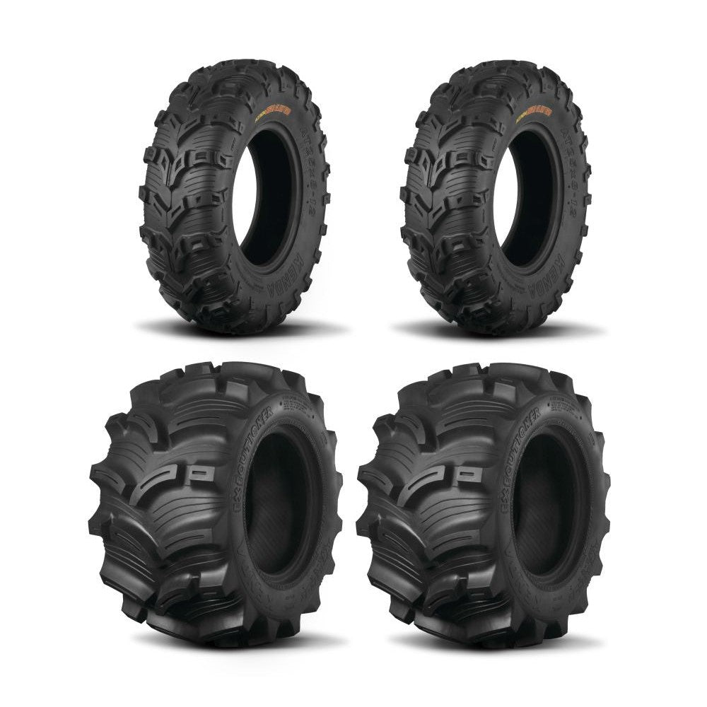 Kenda Set of Two K592 Bear Claw EVO Tires (6 Ply) [27x9-12] And Two (6 Ply) [27x11-12] Tires