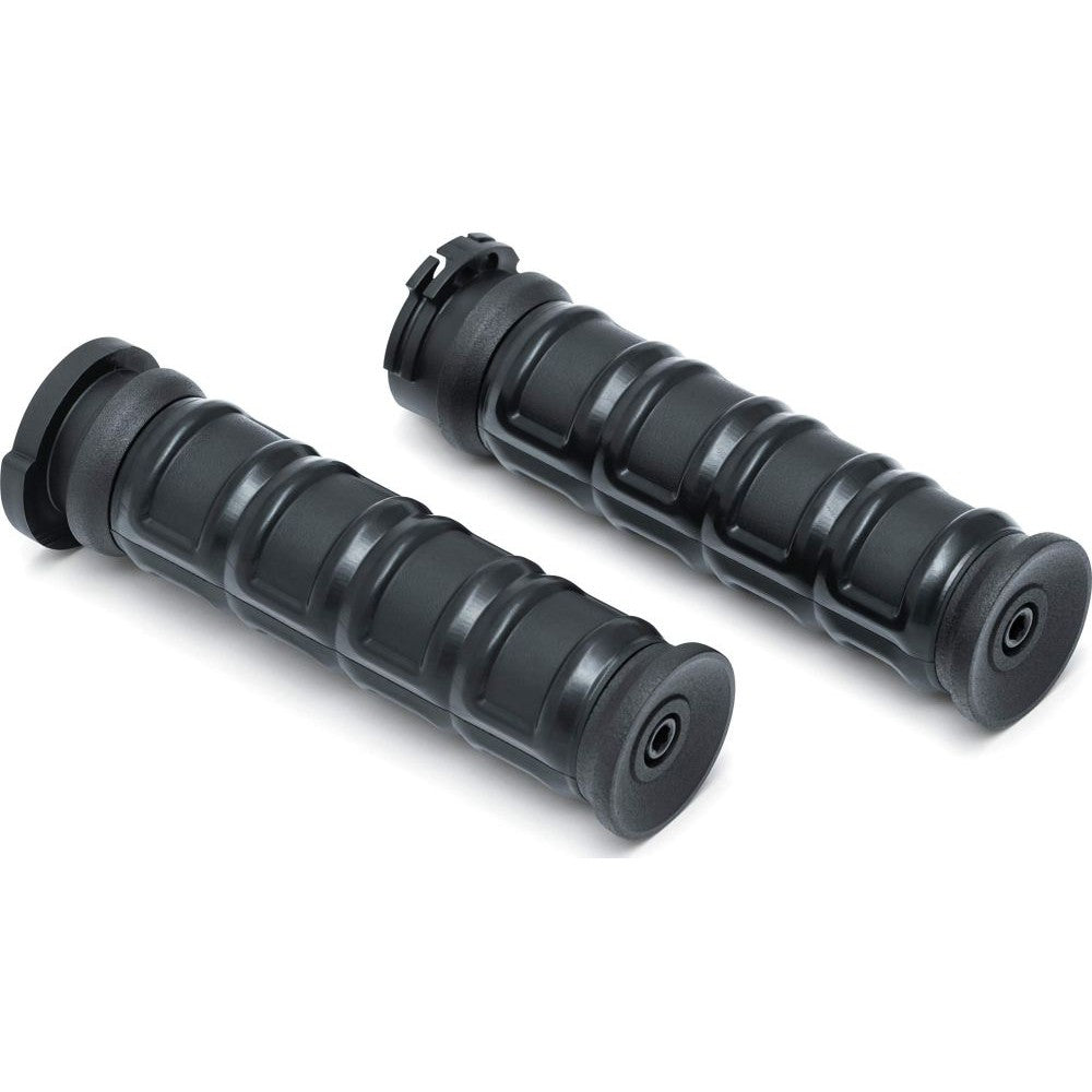 Kuryakyn Dillinger Grips for V-Twin Dual Cable Satin Black