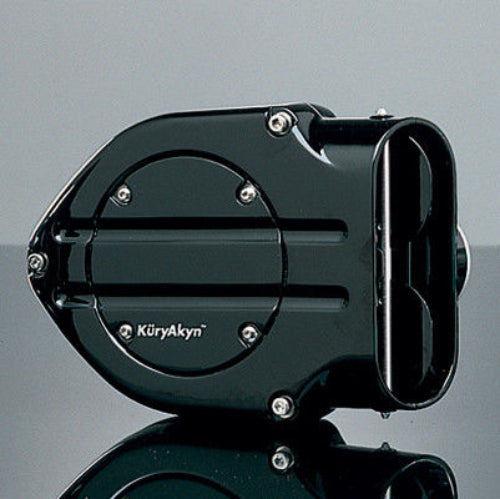 Kuryakyn 9971 Black Blood Groove Hypercharger w/ Black Butterflies