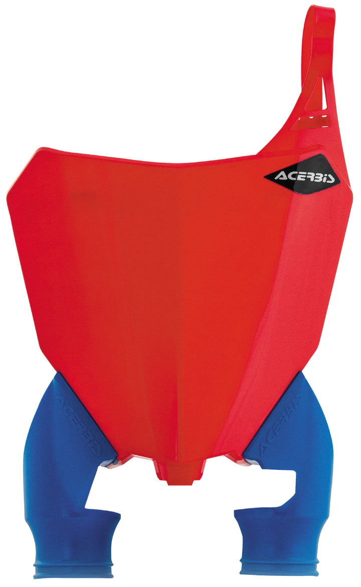 Acerbis Red/Blue Raptor Front Number Plate for Honda - 2630771228