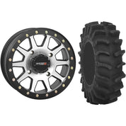 Set of 2 Mounted Wheel and Tire Kit Wheel: 14x7 5+2 4/137 Tire: 31x9.5-14 8 Ply