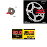 Kit de cadena 428D natural, piñón delantero y trasero para KAWASAKI G5100 1984-1992