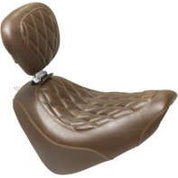 Mustang Wide Tripper Solo Seat Diamond Stitch With Backrest Brown 83013