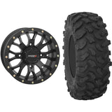 Set of 2 Mounted Wheel and Tire Kit Wheel: 14x7 5+2 4/110 Tire: 28x10-14 8 Ply