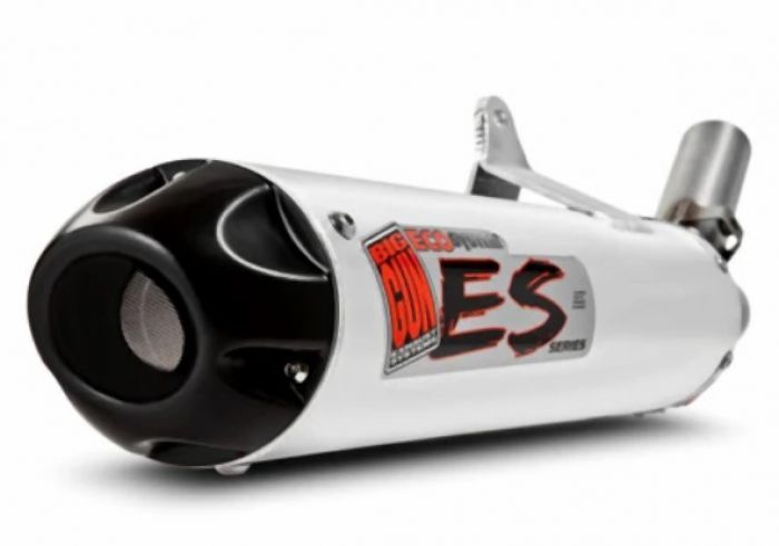 Big Gun ECO Brushed Aluminum Slip-On Exhaust With Black End Tip 07-1122
