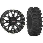 Set of 2 Mounted Wheel and Tire Kit Wheel: 18x7 4+3 4/137 Tire: 35x9.5-18 8 Ply