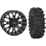 Set of 2 Mounted Wheel and Tire Kit Wheel: 18x7 4+3 4/137 Tire: 35x9.5-18 8 Ply