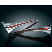 Kuryakyn Chrome Trunk Accent Swoop With LED Lights Trim Honda Goldwing 1800