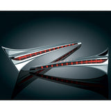Kuryakyn Chrome Trunk Accent Swoop With LED Lights Trim Honda Goldwing 1800