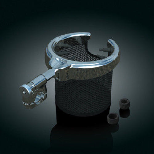 KURYAKYN CHROME PASSENGER MESH BASKET DRINK HOLDER FOR HARLEY TOURING TRIKE 1484