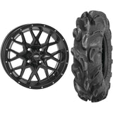 Set of 2 Mounted Wheel and Tire Kit Wheel: 14x7 5+2 4/110 Tire: 28x11-14 6 Ply