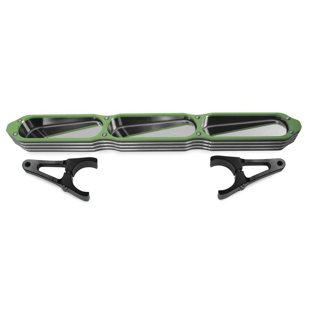 Modquad Bezel Billet 3-Panel Mirrors Green
