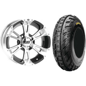 Set of 2 Mounted Wheel and Tire Kit Wheel: 10x5 3+2 4/156 Tire: 22x7-10 4 Ply