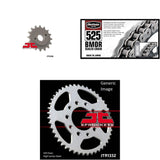 Kit de cadena BMOR 525 negra/dorada, piñón delantero y trasero para HONDA VT600C 1989-2007