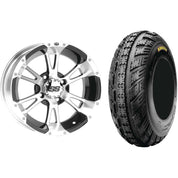 Set of 2 Mounted Wheel and Tire Kit Wheel: 10x5 3+2 4/144 Tire: 22x7-10 4 Ply