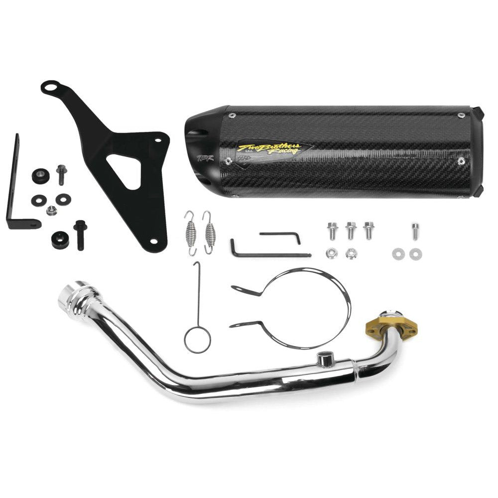 Two Brothers Racing Storm Series Hurricane Carbon Fiber Full System Exhaust For Yamaha Zuma 50 YW50 2009-2015