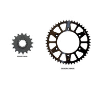 Front Steel & Blck Rear Alum Sprocket Kit for OFFROAD HUSQVARNA TE250 2011-2013