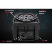 SSV Works Front And Side 6.5" Speaker Pods W/ Plug-And-Play 10" Subwoofer?With Ride Command For Polaris Ranger XP 1000 18-22