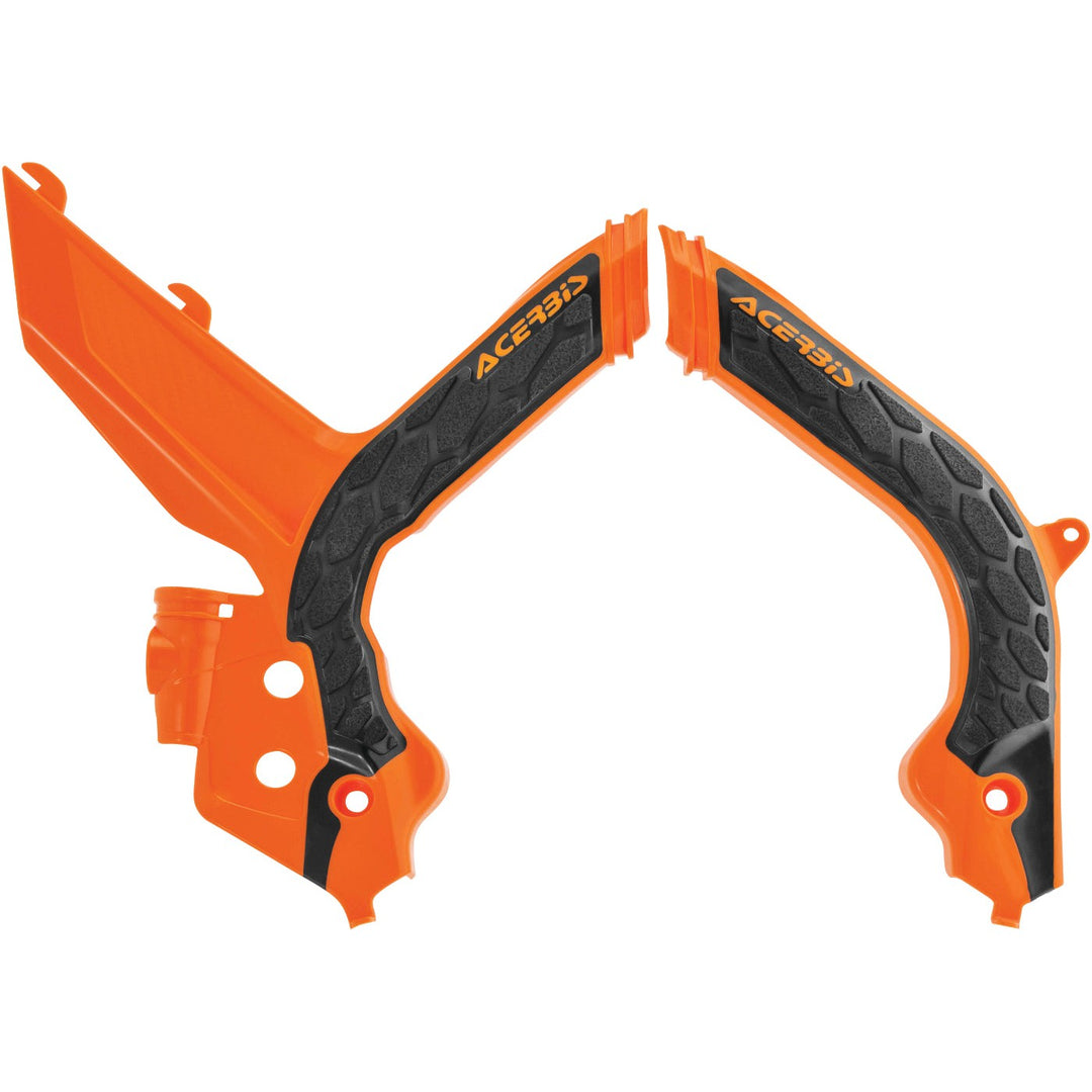 Acerbis 16 Orange/Black X-Grip Frame Guard - 2733445225