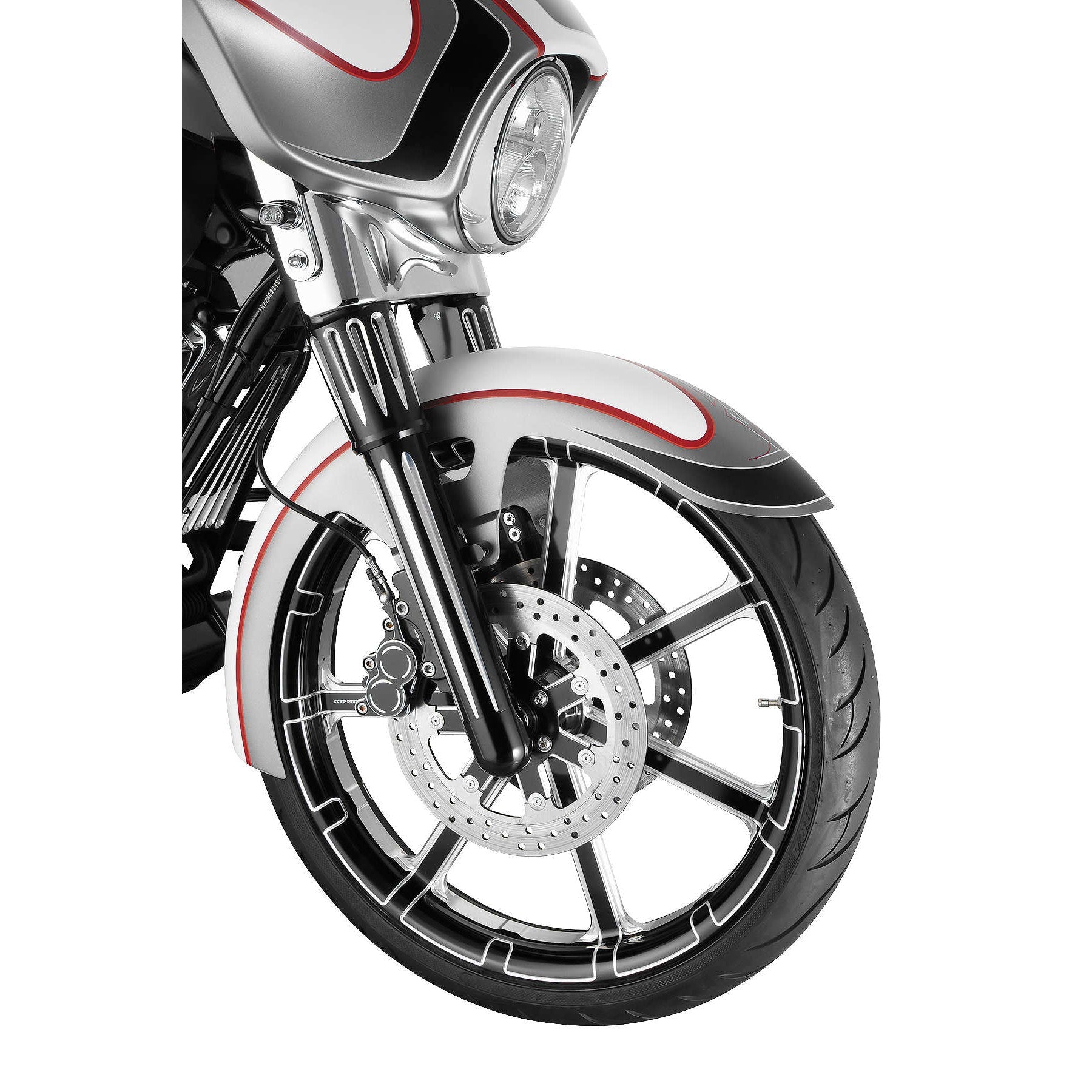 Arlen Ness Carbon Fiber Composite 23" Front Wrapper Fender for Harley 14-16 FLH