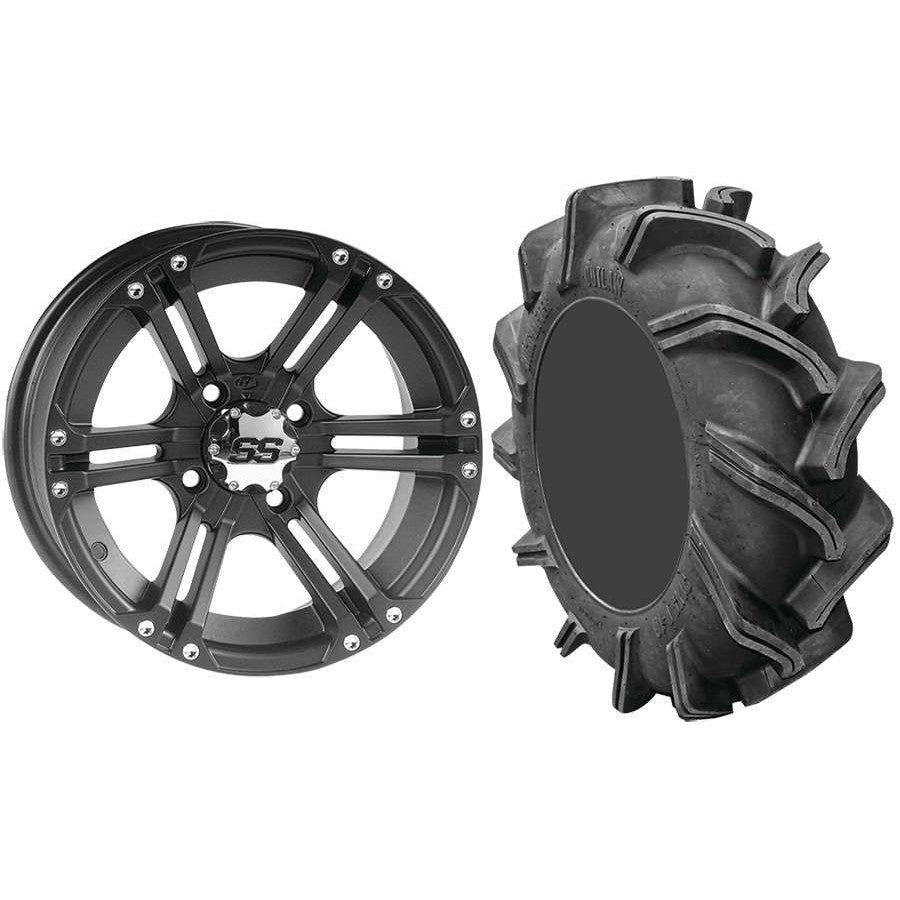 Set of 2 Mounted Wheel and Tire Kit Wheel: 14x6 4+2 4/110 Tire: 29.5x9-14 6 Ply