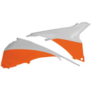 Acerbis White/Orange Air Box Cover for KTM - 2314291088