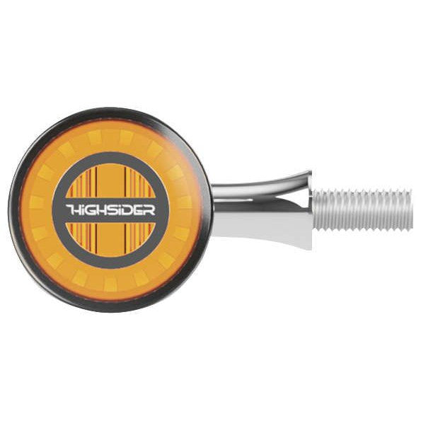 Highsider Rocket Bullet LED Turn Signal Chrome - 204-347