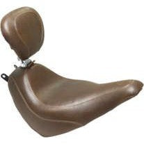 Mustang Wide Tripper Solo Seat Smooth With Backrest Brown 83001